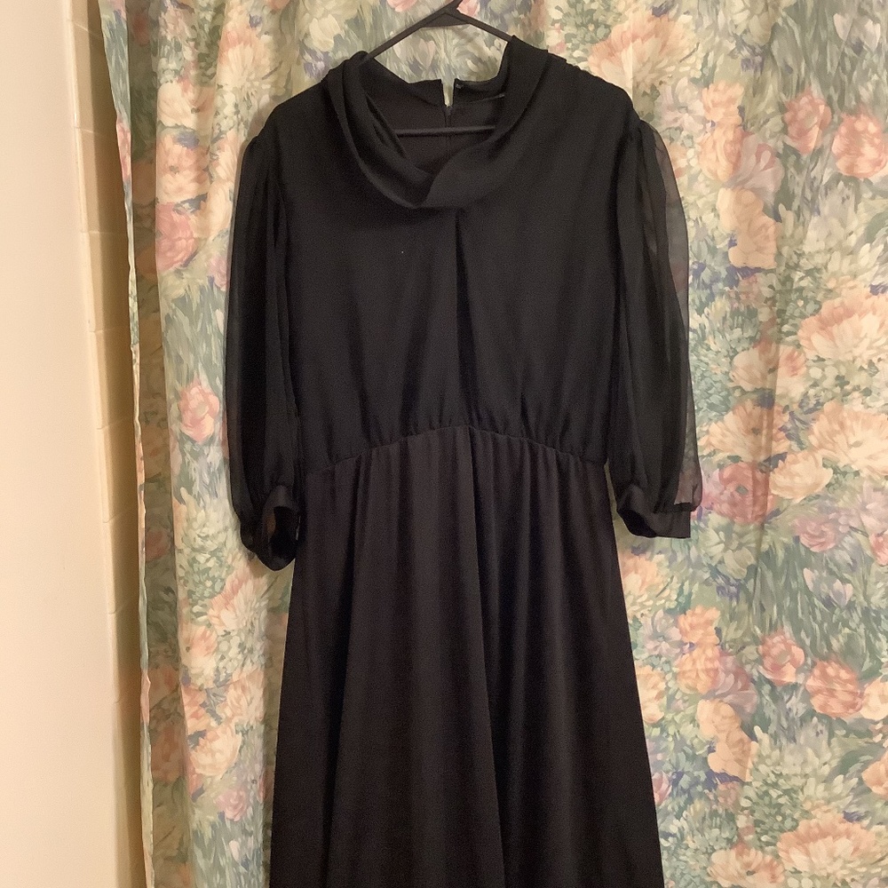 Vintage 80s Black Dress